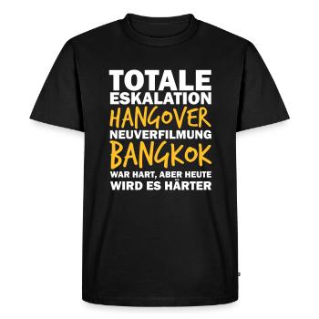 Totale Eskalation | Hangover Junggesellenabschied - Männer Premium Bio T-Shirt - Schwarz - Vorne - Nico (187cm)