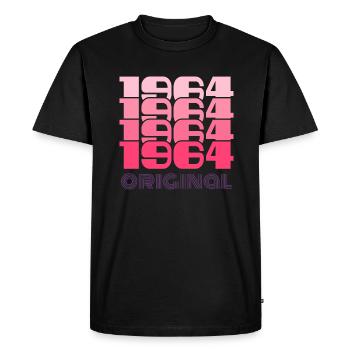 60e anniversaire 2024 Célébration meilleur de l’année 1964 - T-shirt Premium bio Homme - noir - Devant - Nico (187cm)