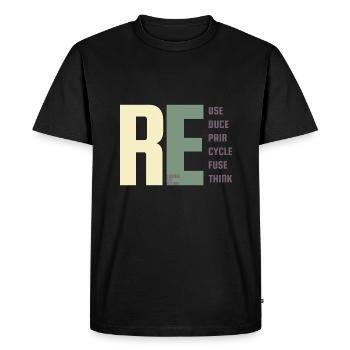 Sustainability, ecological, protest, climate change - Men's Premium Organic T-Shirt - black - Front - Nico (187cm)