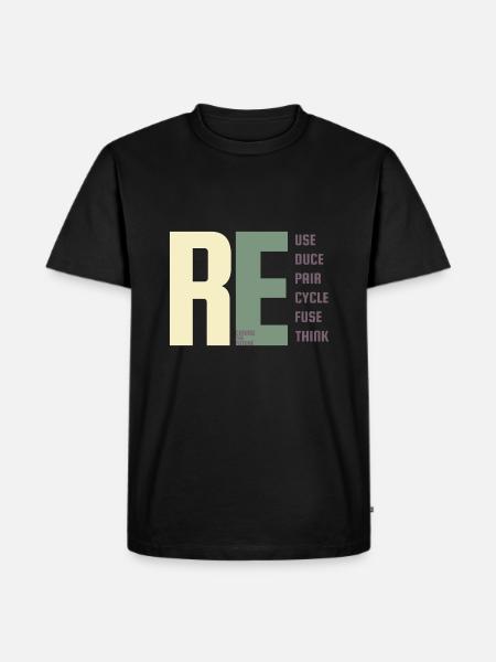 Sustainability, ecological, protest, climate change - Men's Premium Organic T-Shirt - black