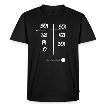 Dart 180 Neundarter 501 Finish, love the darts - Men's Premium Organic T-Shirt - black - Front - Nico (187cm)