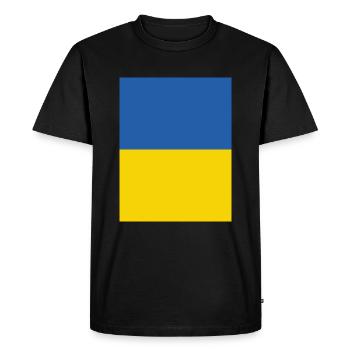 Solidarity with Ukraine - Men's Premium Organic T-Shirt - black - Front - Nico (187cm)