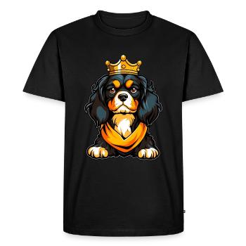 Cavalier King Charles Spaniel 3 - Chiot royal - T-shirt Premium bio Homme - noir - Devant - Nico (187cm)