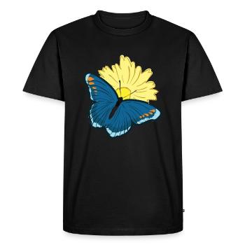 Butterfly Butterfly Wing Butterfly - Men's Premium Organic T-Shirt - black - Front - Nico (187cm)