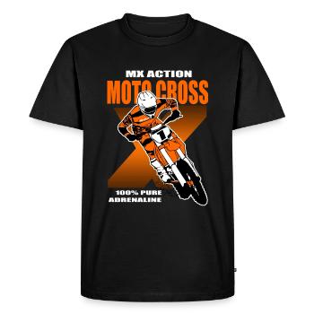 Moto Cross - Motocross - Supercross - Men's Premium Organic T-Shirt - black - Front - Nico (187cm)