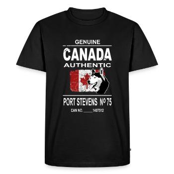 Maple Leaf - Huskies - Canada - T-shirt Premium bio Homme - noir - Devant - Nico (187cm)