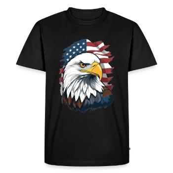 Bald eagle - Men's Premium Organic T-Shirt - black - Front - Nico (187cm)