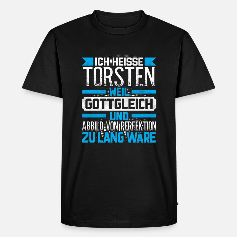TORSTEN - Gottgleich - Männer Premium Bio T-Shirt - Schwarz