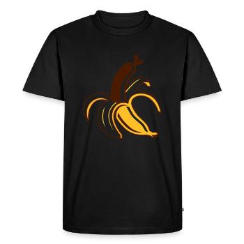 Sausage banana - banana - Tropical - Monkey - 2C - Men's Premium Organic T-Shirt - black - Front - Nico (187cm)