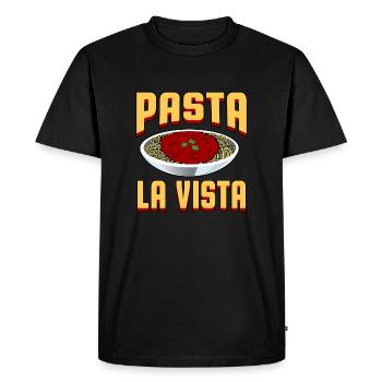 Cadeau de pâtes alimentaires spaghetti pâtes la Vista - T-shirt Premium bio Homme - noir - Devant - Nico (187cm)