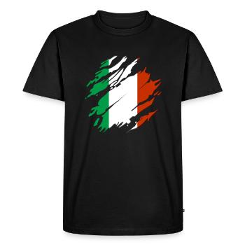 Drapeau italie rome italien voyage vacances - T-shirt Premium bio Homme - noir - Devant - Nico (187cm)