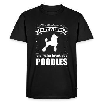 Juste une fille qui aime la tenue de caniche - T-shirt Premium bio Homme - noir - Devant - Nico (187cm)