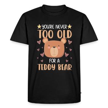 Teddy Child Protector - Men's Premium Organic T-Shirt - black - Front - Nico (187cm)