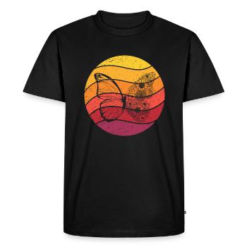 Papillon Retro Style Vintage - T-shirt Premium bio Homme - noir - Devant - Nico (187cm)