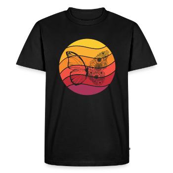 Papillon Retro Style Vintage - T-shirt Premium bio Homme - noir - Devant - Nico (187cm)