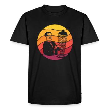 Doner Kebab Retro Style Vintage - T-shirt Premium bio Homme - noir - Devant - Nico (187cm)