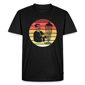 Doner Kebab Retro Style Vintage - T-shirt Premium bio Homme - noir - Devant - Nico (187cm)