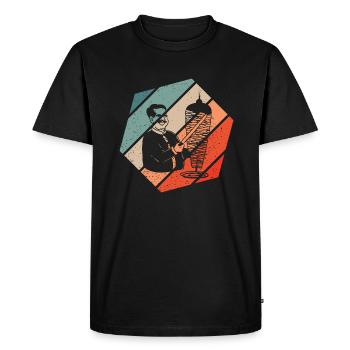 Doner Kebab Retro Style Vintage - T-shirt Premium bio Homme - noir - Devant - Nico (187cm)