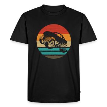 Monster Truck Retro Style Vintage - T-shirt Premium bio Homme - noir - Devant - Nico (187cm)