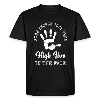 Sarcasme Drôles de collègues Provocation - T-shirt Premium bio Homme - noir - Devant - Nico (187cm)