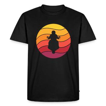 Motocycliste Retro Style Vintage - T-shirt Premium bio Homme - noir - Devant - Nico (187cm)