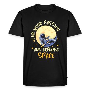 Navette spatiale Weightless Star Planet - T-shirt Premium bio Homme - noir - Devant - Nico (187cm)