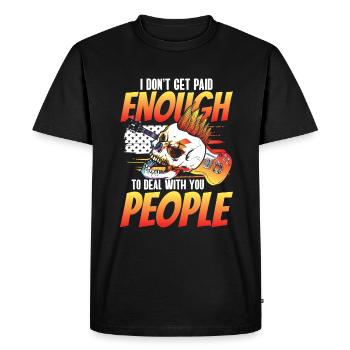 Sarcasm Humor Misanthrope Irony - Men's Premium Organic T-Shirt - black - Front - Nico (187cm)