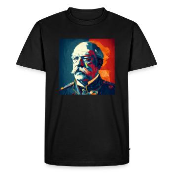 Otto von Bismarck Pop Art - T-shirt Premium bio Homme - noir - Devant - Nico (187cm)
