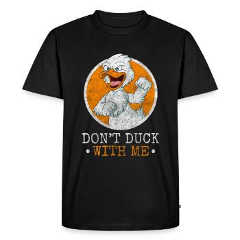 Ducks Birds Flying Ducks Waterfowl - Men's Premium Organic T-Shirt - black - Front - Nico (187cm)