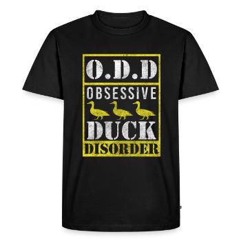 Canetons, Canard baigneur, , Sauvagine - T-shirt Premium bio Homme - noir - Devant - Nico (187cm)