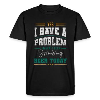 Problems Fun Saying Cool - Men's Premium Organic T-Shirt - black - Front - Nico (187cm)