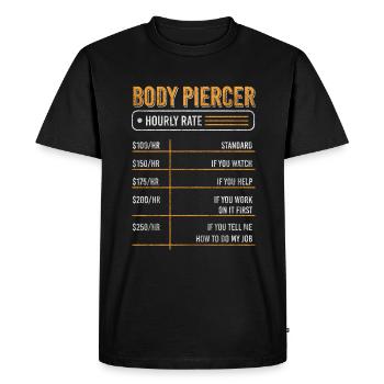 Piercing needle - Men's Premium Organic T-Shirt - black - Front - Nico (187cm)