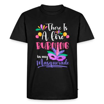 Festival de mascarade Second Face - T-shirt Premium bio Homme - noir - Devant - Nico (187cm)