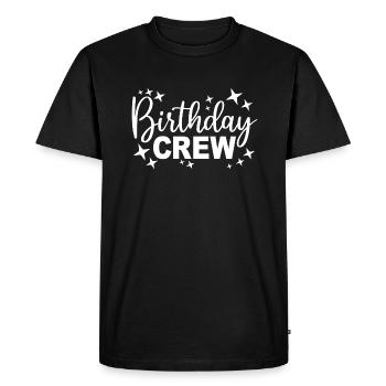 Birthday Crew Matching Group Birthday Party Outfit - Men's Premium Organic T-Shirt - black - Front - Nico (187cm)