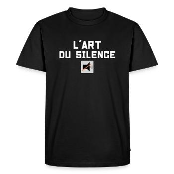 L'Art Du Silence - T-shirt Premium bio Homme - noir - Devant - Nico (187cm)