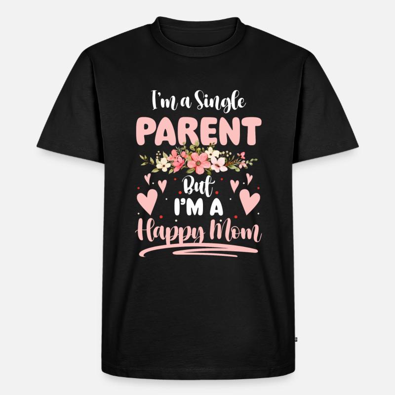 Elternteil Single - Männer Premium Bio T-Shirt - Schwarz