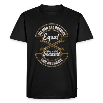 Car Master Tinkerer - Men's Premium Organic T-Shirt - black - Front - Nico (187cm)