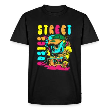 Pulvérisateur urbain Streetwear Streetstyle - T-shirt Premium bio Homme - noir - Devant - Nico (187cm)