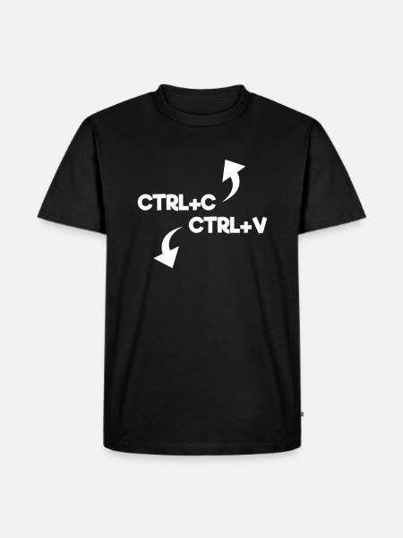 ctrl c ctrl v - Männer Premium Bio T-Shirt - Schwarz
