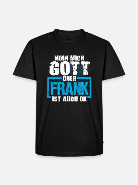 FRANK - ok - Männer Premium Bio T-Shirt - Schwarz