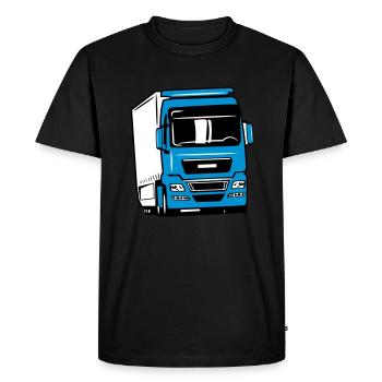 Camion camion Liebherr - T-shirt Premium bio Homme - noir - Devant - Nico (187cm)
