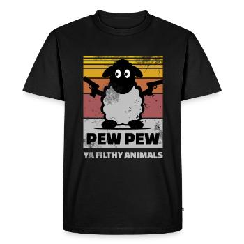 Mouton Pep Pew Ya Filthy Animals - T-shirt Premium bio Homme - noir - Devant - Nico (187cm)