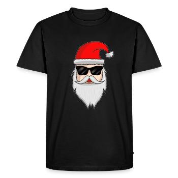 Cool Père Noël - Noël Santa Winter - T-shirt Premium bio Homme - noir - Devant - Nico (187cm)