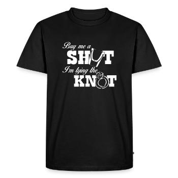 Achetez-moi un coup de feu je tape la chemise knot - T-shirt Premium bio Homme - noir - Devant - Nico (187cm)