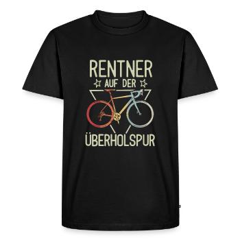 Rentner Fahrrad Geschenk - Männer Premium Bio T-Shirt - Schwarz - Vorne - Nico (187cm)