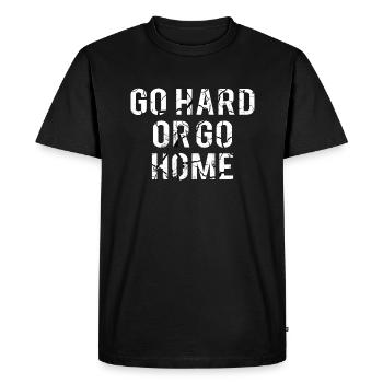 POWERLIFTING : Go hard or go Home - T-shirt Premium bio Homme - noir - Devant - Nico (187cm)