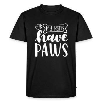 Mes enfants ont des pattes - T-shirt Premium bio Homme - noir - Devant - Nico (187cm)