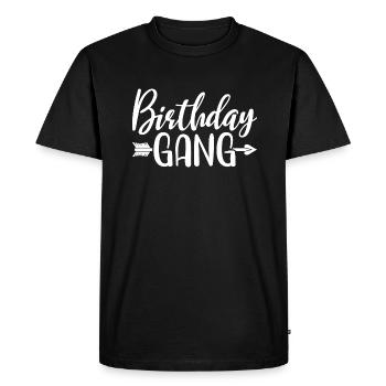 Birthday Gang Matching Group Birthday Party Gift - Men's Premium Organic T-Shirt - black - Front - Nico (187cm)