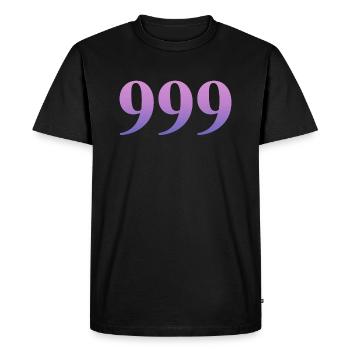 Angel Numbers |999|. - Men's Premium Organic T-Shirt - black - Front - Nico (187cm)