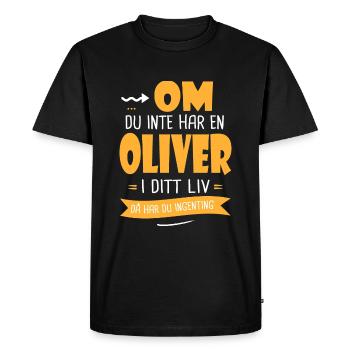 Oliver Gåva humor förnamn oliver - T-shirt Premium bio Homme - noir - Devant - Nico (187cm)
